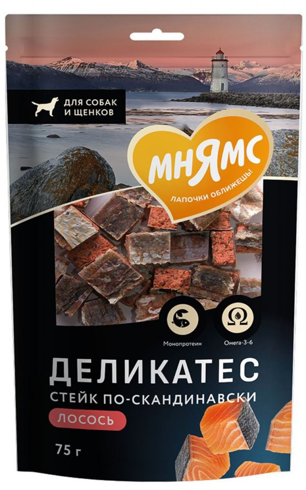 Мнямс Лакомство для собак "Стейк по-скандинавски" 75 г