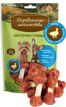 Лакомство для собак Деревенские лакомства мини пород Косточки 55г
