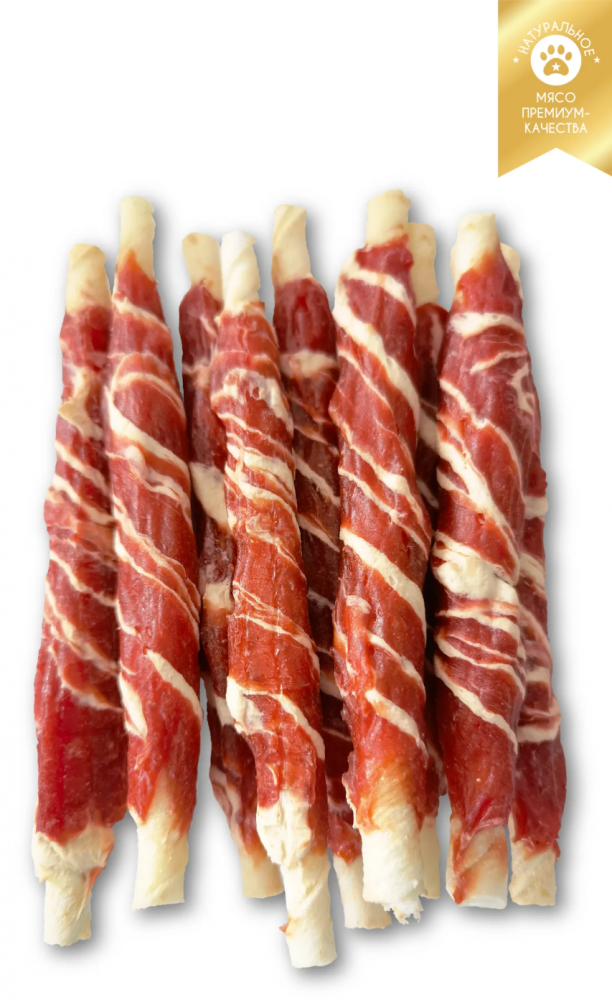 Лакомство Нямтория для собак Мраморные шашлычки из утки 80 г