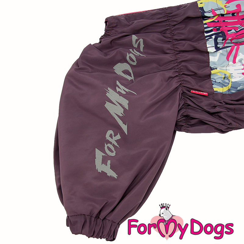 ForMyDogs Комбинезон ДОЖДЕВИК фиолетовый для девочек В3 40*70 см