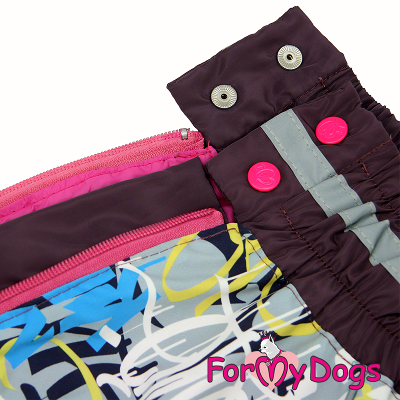 ForMyDogs Комбинезон ДОЖДЕВИК фиолетовый для девочек В3 40*70 см